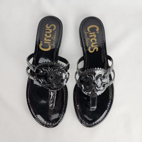Circus by Sam Edelman Black Thong Sandals Size 6.5 - Picture 1 of 8